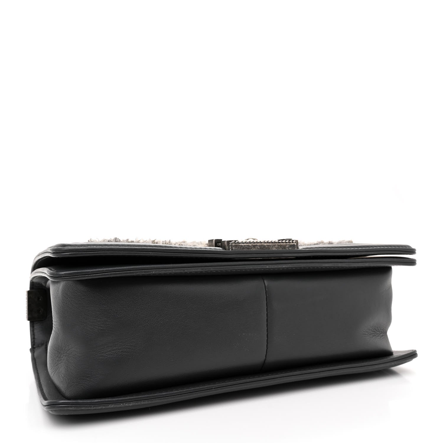 Chanel Tweed Calfskin Medium Boy Flap Grey 4 of 10