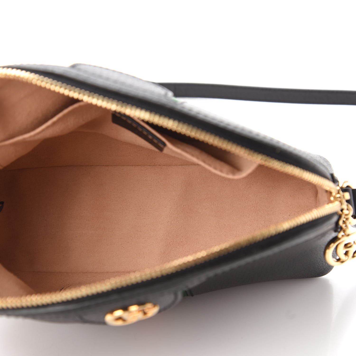 Gucci Calfskin GG Web Small Ophidia Dome Shoulder Bag Black 5 of 10