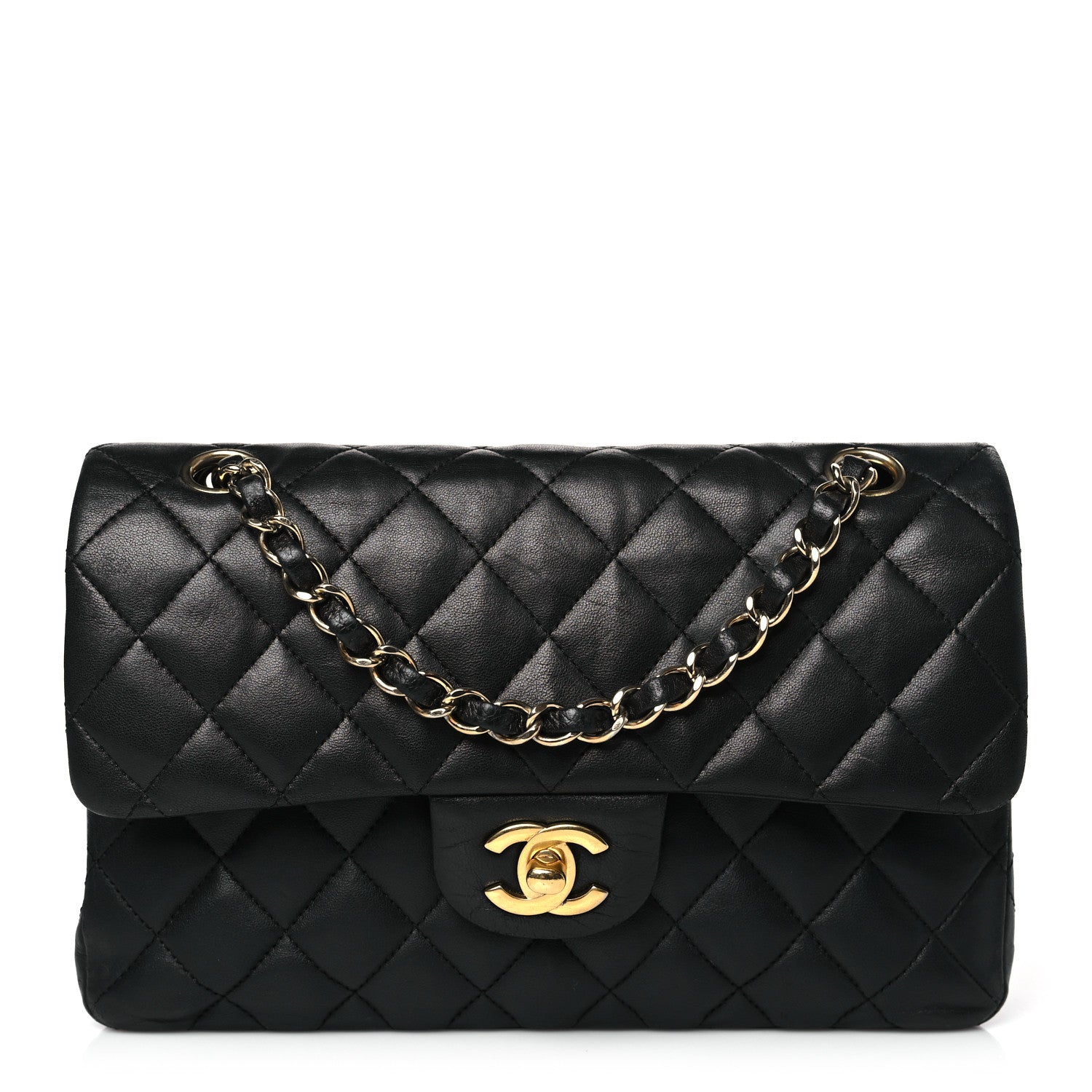 Chanel Lambskin Quilted Small Double Flap Black 1 of 9