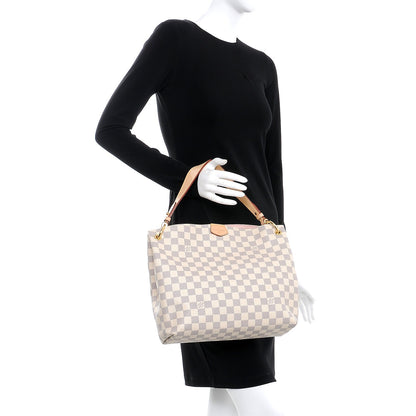 Louis Vuitton Damier Azur Graceful PM Rose Ballerine 2 of 9