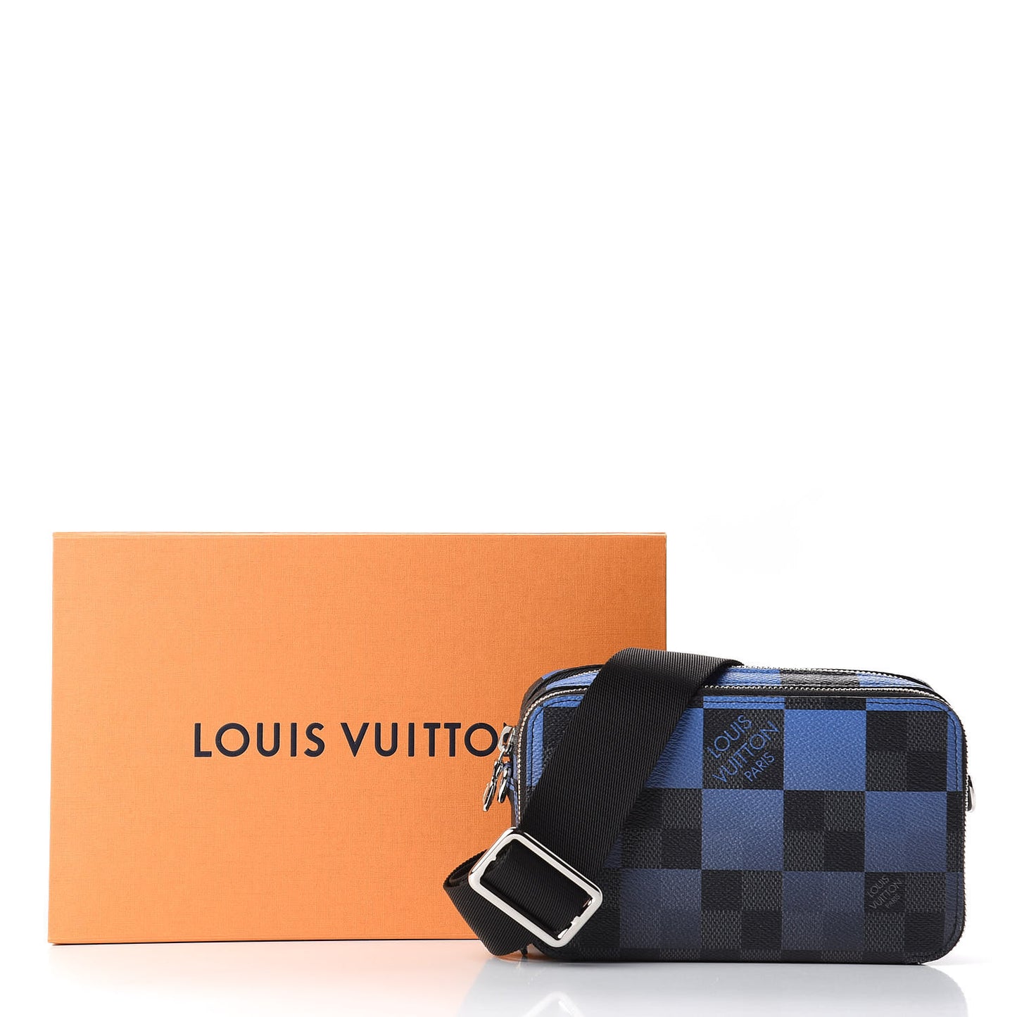 Damier Graphite Pixel Camera Bag Blue