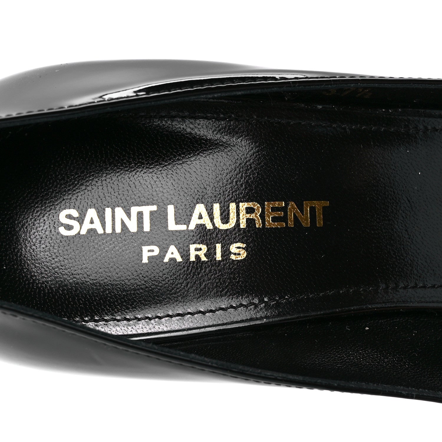 Saint Laurent Patent Calfskin Zoe 85 Pumps 37.5 Black 6 of 9