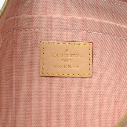 Louis Vuitton Damier Azur Neverfull MM GM Pochette Rose Ballerine 5 of 9