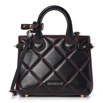 Burberry Lambskin Quilted Baby Banner Tote Black 1 of 18
