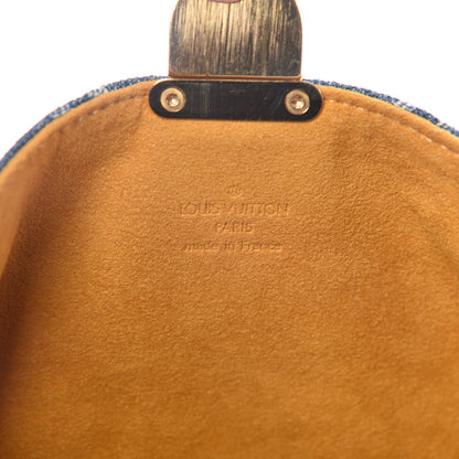 Louis Vuitton Monogram Denim Pochette Plat Clutch Blue 6 of 6