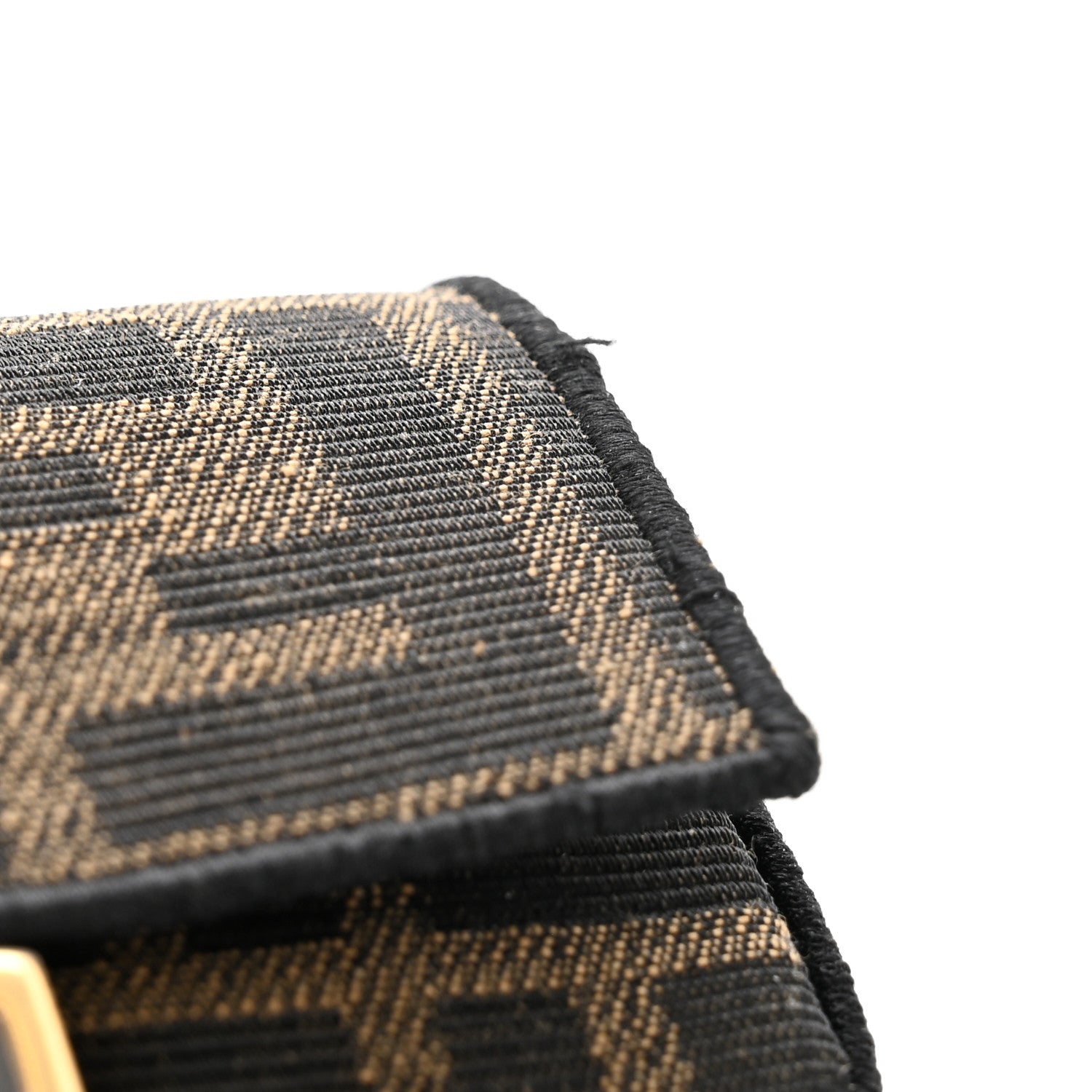 Fendi Fabric Jacquard FF 1974 Nano Baguette Charm Tobacco Moro Black 6 of 6