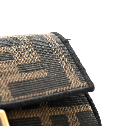 Fendi Fabric Jacquard FF 1974 Nano Baguette Charm Tobacco Moro Black 6 of 6