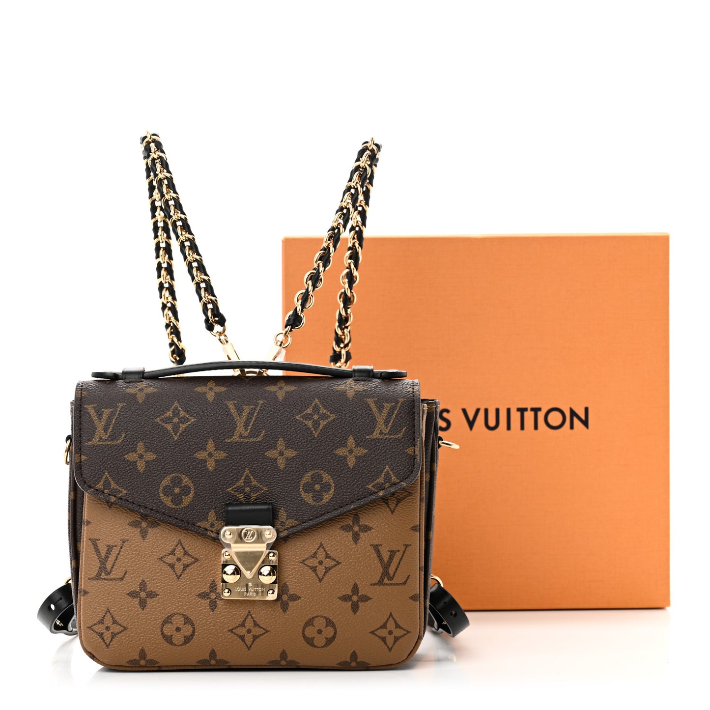 Reverse Monogram Pochette Metis Backpack