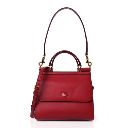 Dolce & Gabbana Vitello Morbido Small Sicily 58 Bag Red 1 of 10