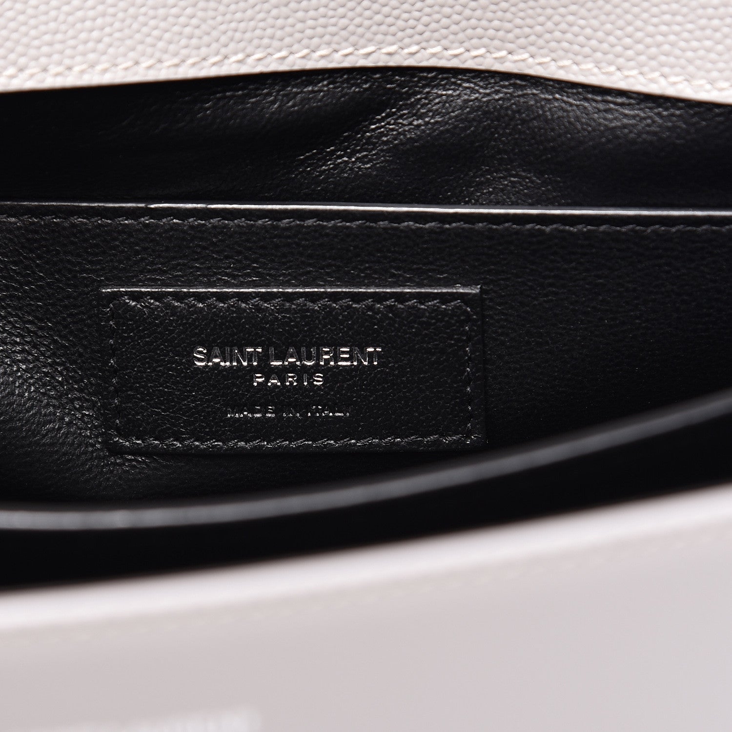 Saint Laurent Grain de Poudre Medium Classic Monogram Cassandra Top Handle Granite 6 of 9