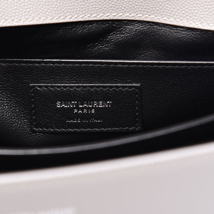 Saint Laurent Grain de Poudre Medium Classic Monogram Cassandra Top Handle Granite 6 of 9