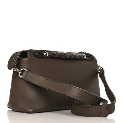 Fendi Vitello Dolce Bi-Color FF 1974 Embossed Medium By The Way Boston Bag Maya Black 3 of 9