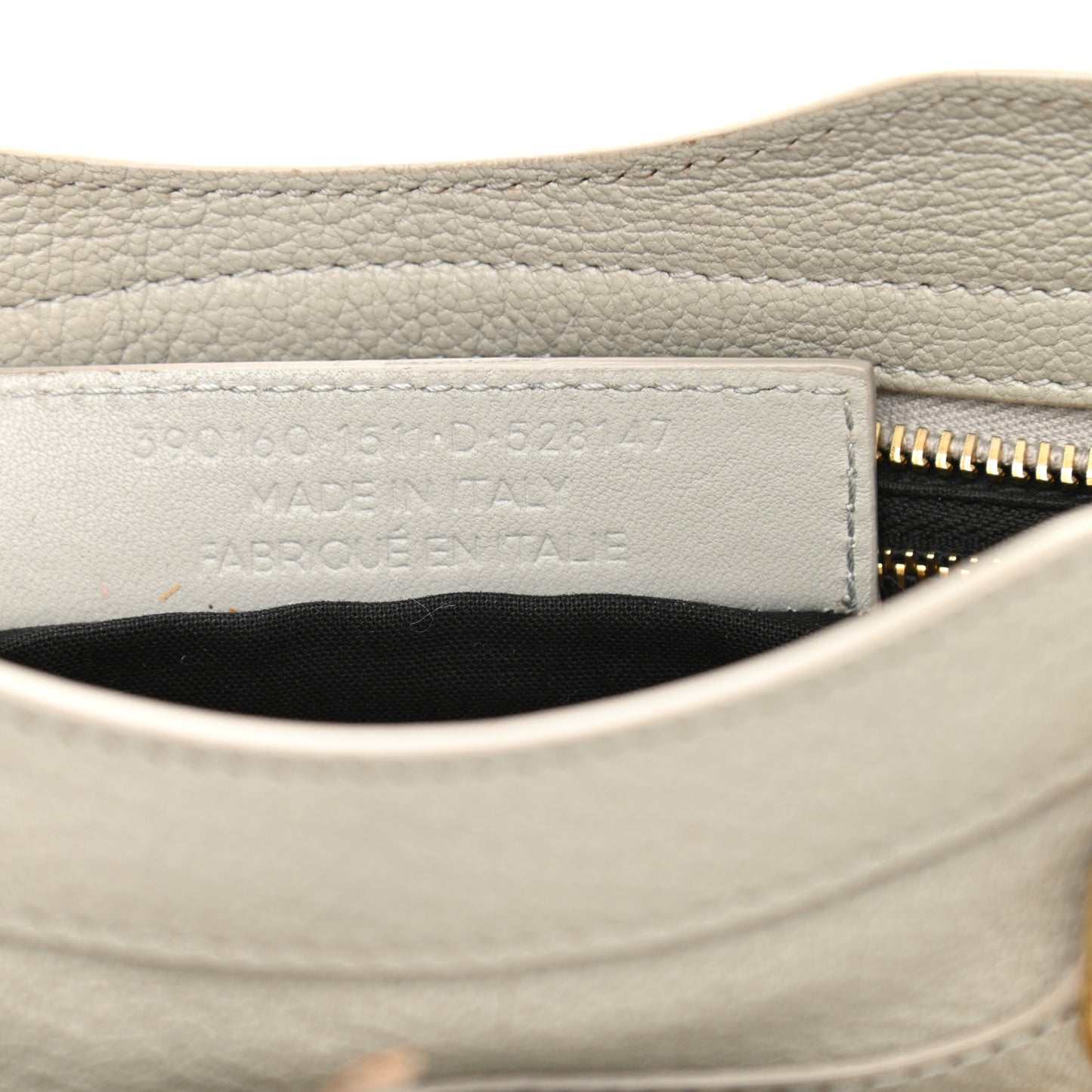 Chevre Gold Metallic Edge Hardware Mini City Gris Glace