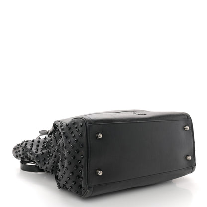 Christian Louboutin CHRISTIAN LOUBOUTIN Calfskin Justine Spikes Tote Black 4 of 16