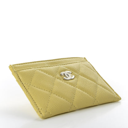 Chanel Caviar Quilted Card Holder Yellow 4 of 8