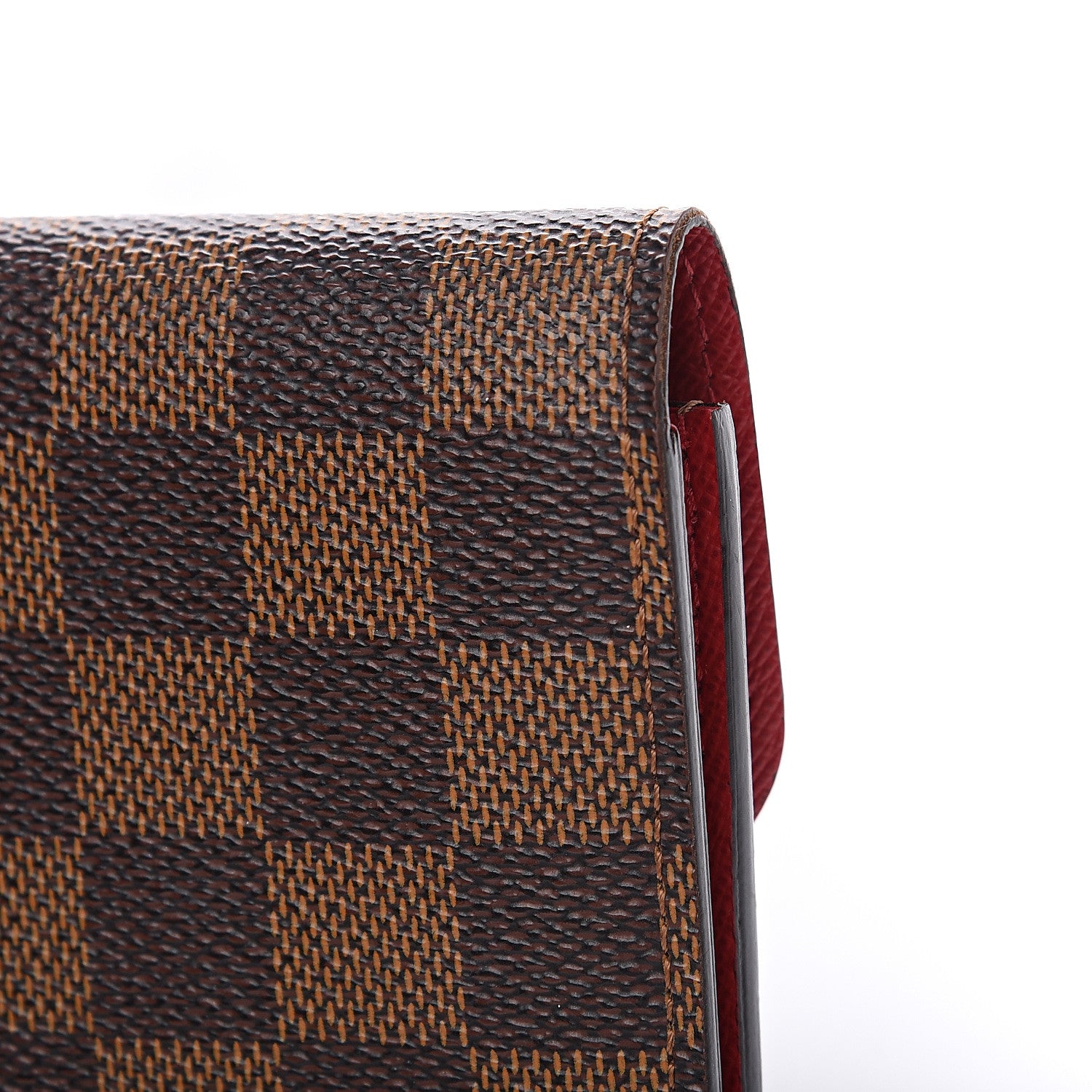 Louis Vuitton Damier Ebene Emilie Wallet Red 9 of 10