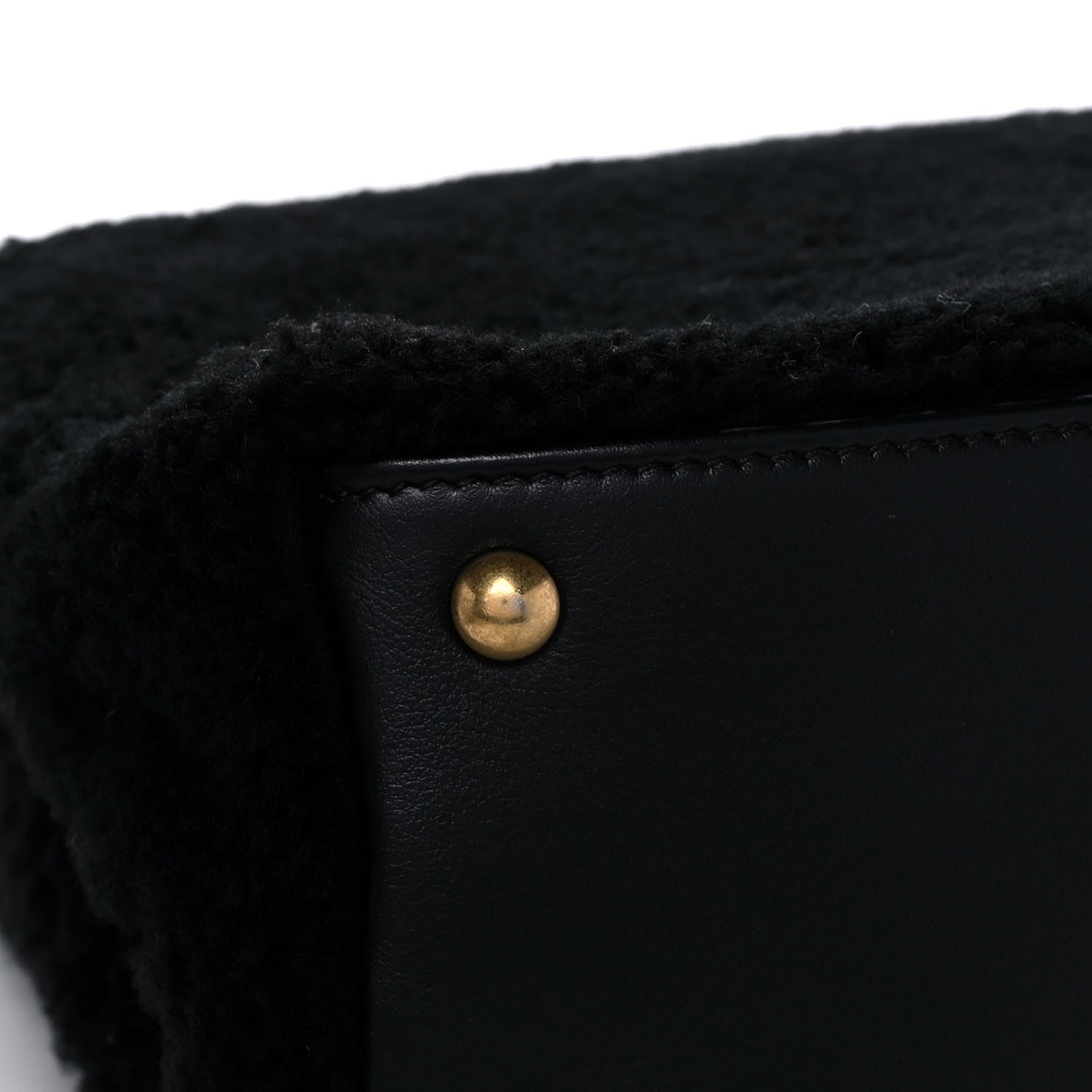Chanel Shearling Lambskin Medium Coco Handle Flap Black 11 of 19