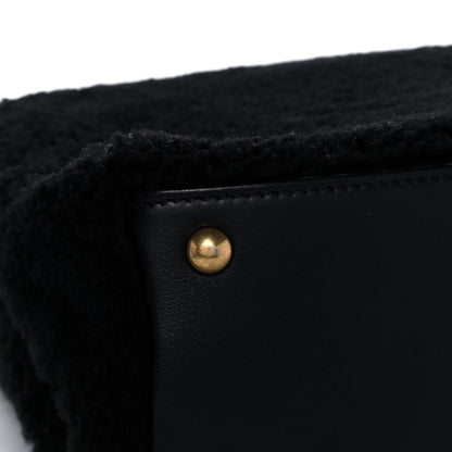 Chanel Shearling Lambskin Medium Coco Handle Flap Black 11 of 19