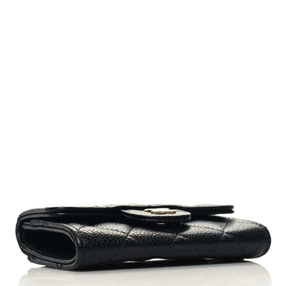 Chanel Caviar Quilted Flap Card Holder Wallet Black 4 of 10