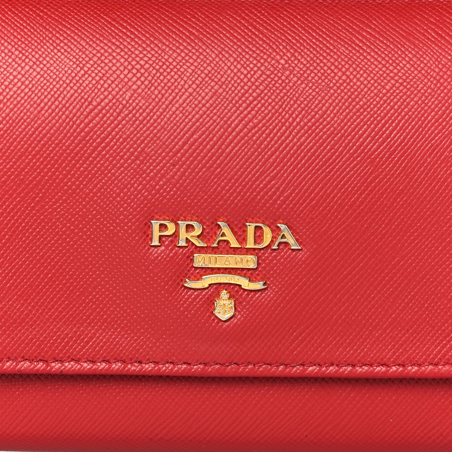 Saffiano Metal Continental Flap Wallet Fuoco