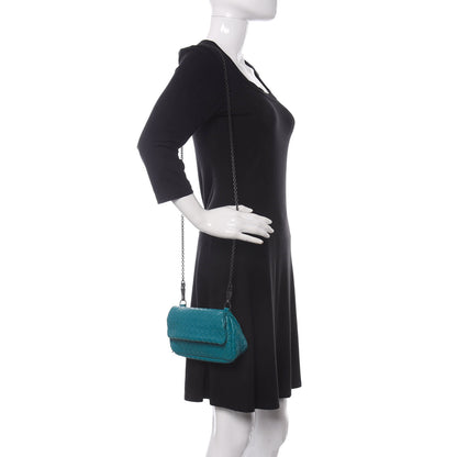 Bottega Veneta Nappa Intrecciato Mini Chain Messenger Aqua 2 of 10