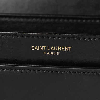 Saint Laurent Box Calfskin Monogram Medium Solferino Satchel Black 7 of 11