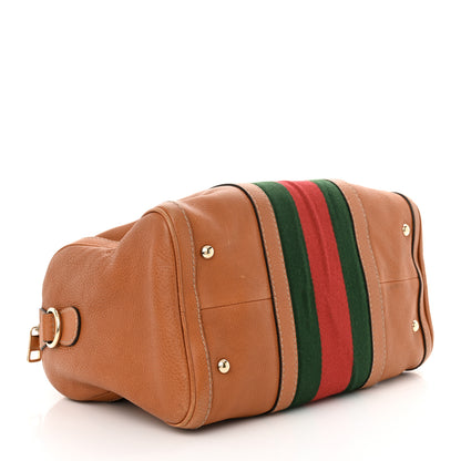 Gucci Calfskin Vintage Web Medium Boston Tobacco 4 of 18