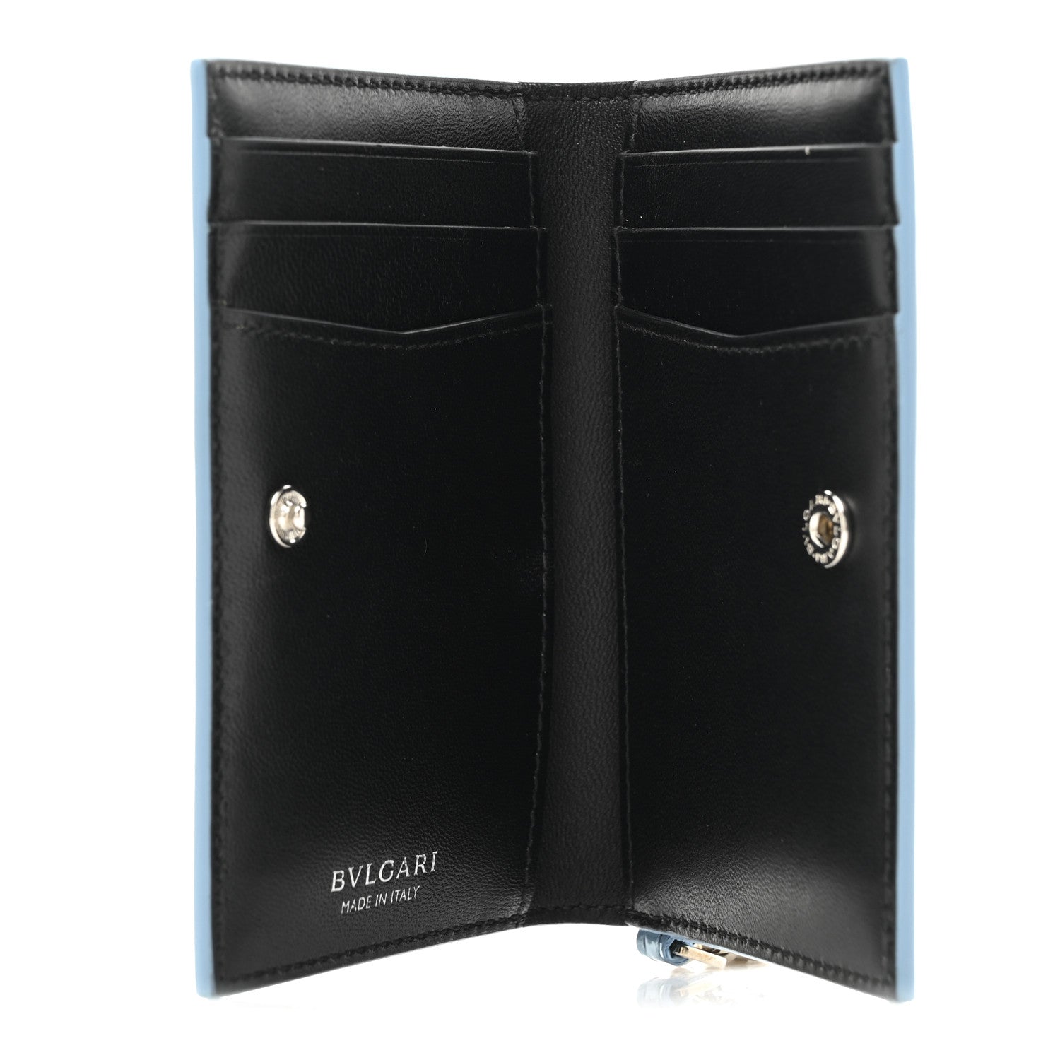 Bulgari Patent Calfskin Serpenti Forever Card Case Blue 5 of 7