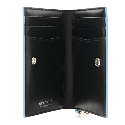 Bulgari Patent Calfskin Serpenti Forever Card Case Blue 5 of 7