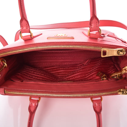 Prada Saffiano Mini Galleria Double Zip Tote Fragola 6 of 9
