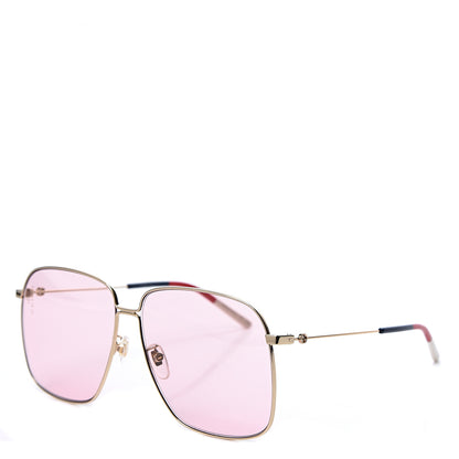 Gucci Rectangular Frame Interlocking G Sunglasses GG0394S Pink 1 of 8
