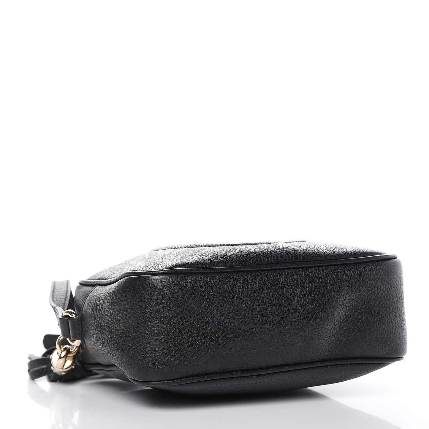 Pebbled Calfskin Small Soho Disco Bag Black