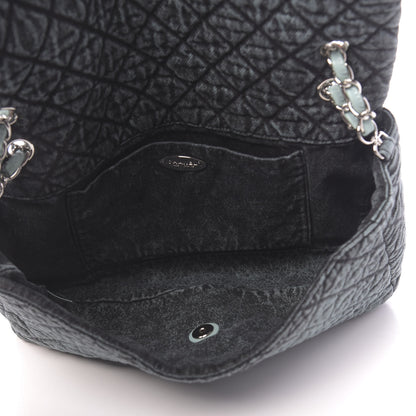Chanel Denim Quilted Denimpression Flap Green Blue 5 of 11