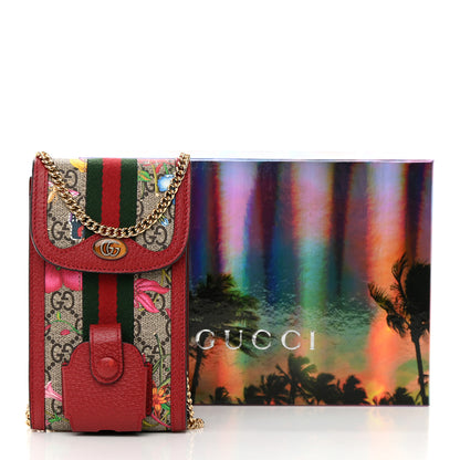 Gucci GG Supreme Monogram Flora Ophidia Phone Case Crossbody Red 12 of 12