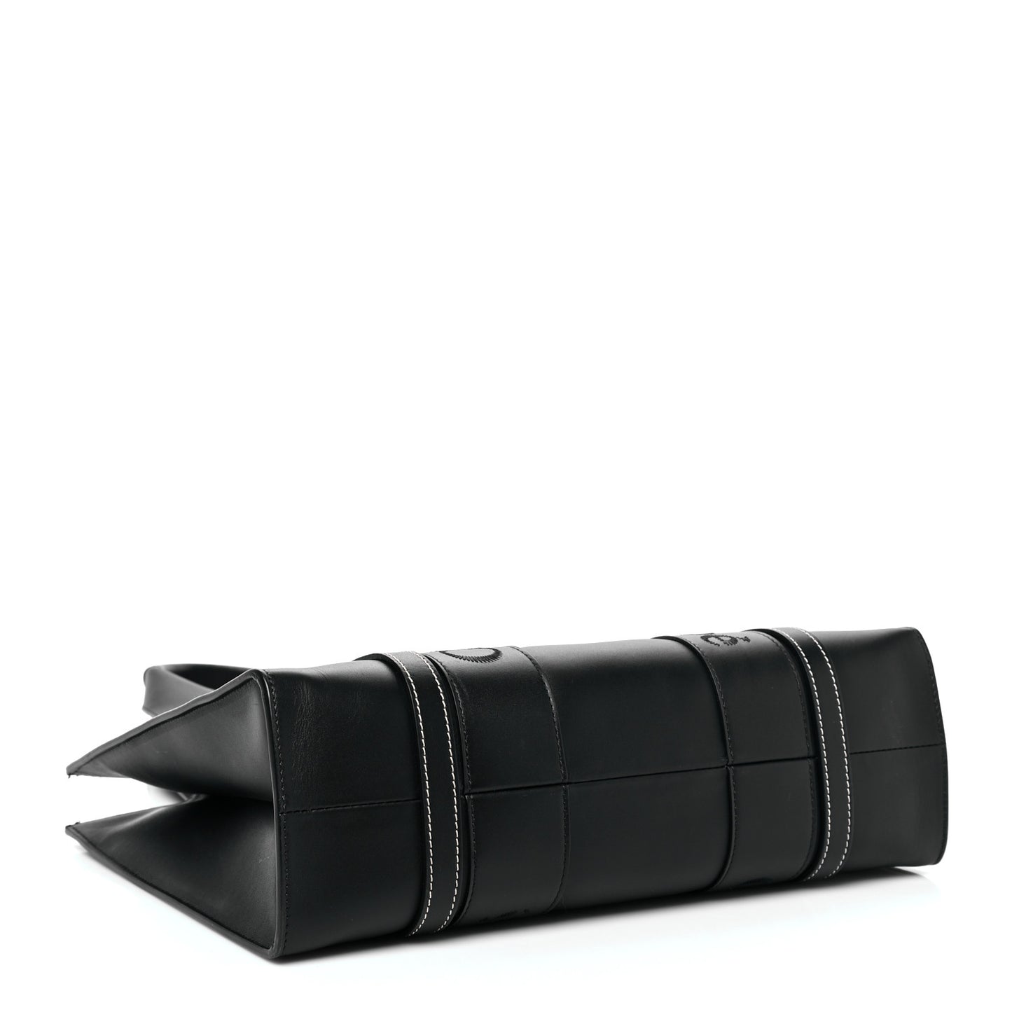 Calfskin Medium Woody Tote Black