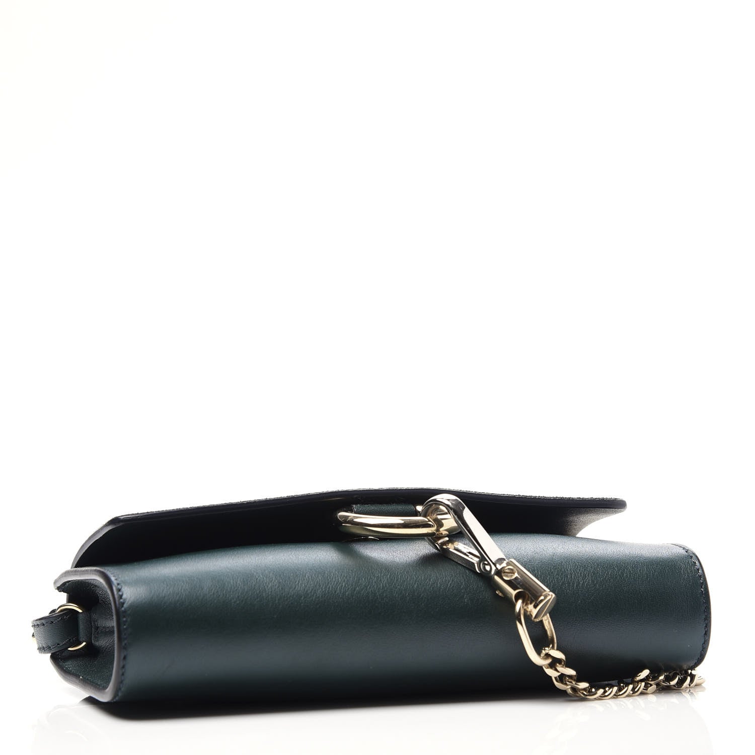 Chloe Suede Calfskin Mini Faye Shoulder Bag Intense Green 3 of 9