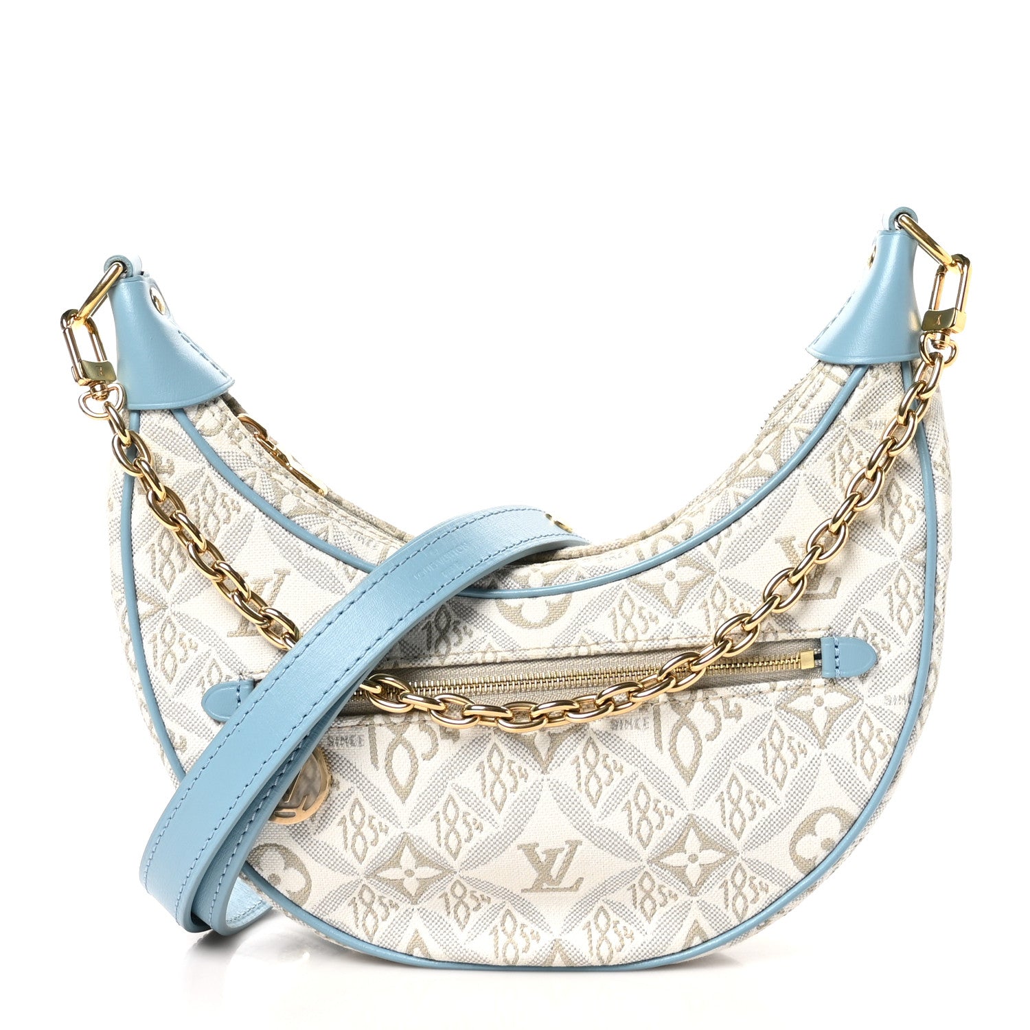 Louis Vuitton Jacquard Since 1854 Loop White Blue 1 of 9