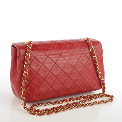 Chanel Lambskin Quilted Medium Single Flap Red 3 of 9