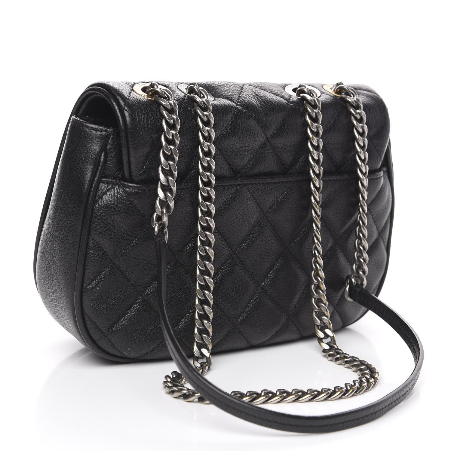Chanel Calfskin Quilted Small Casual Pocket Messenger Flap Black 2 of 10