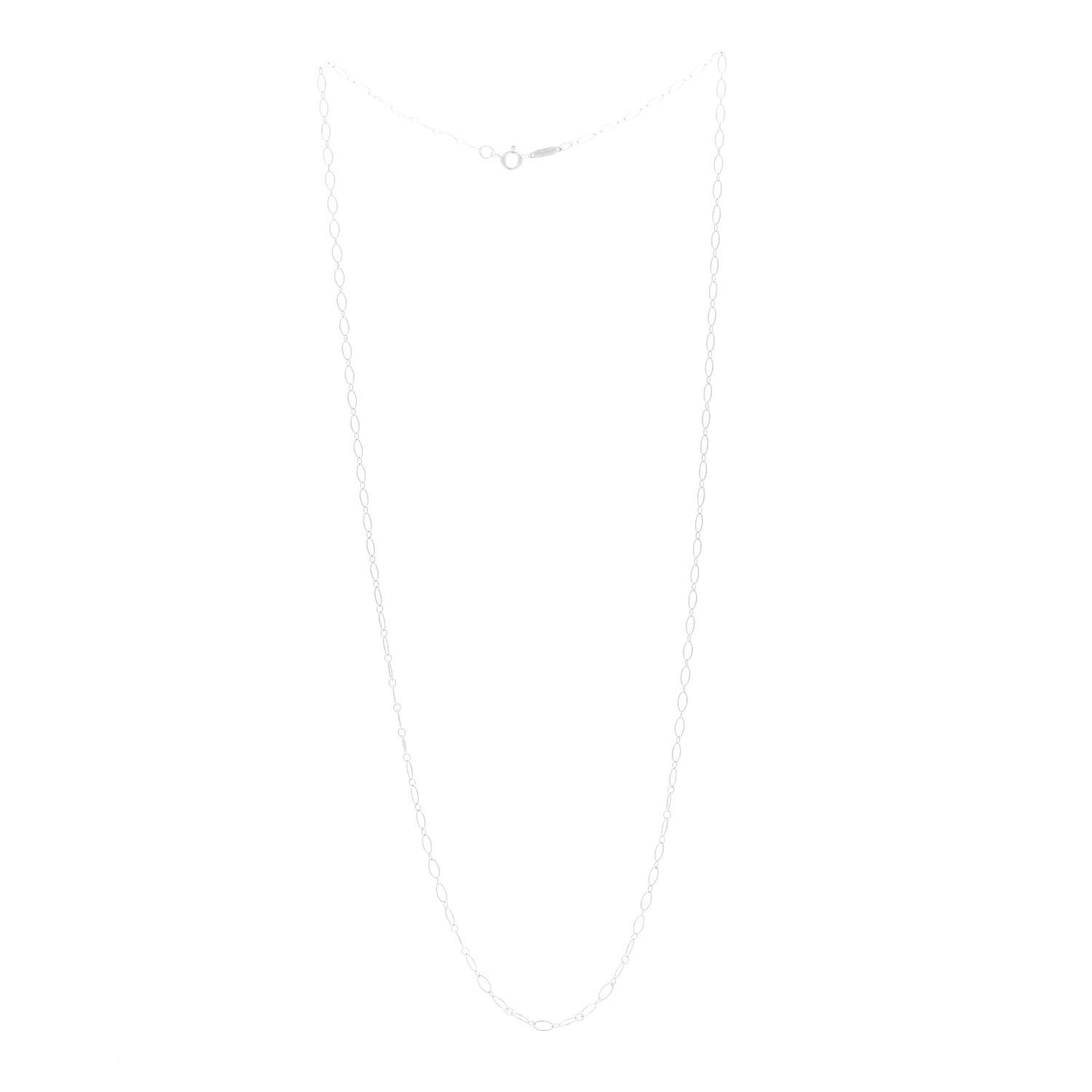 Sterling Silver Oval Link Chain Necklace 24.5"