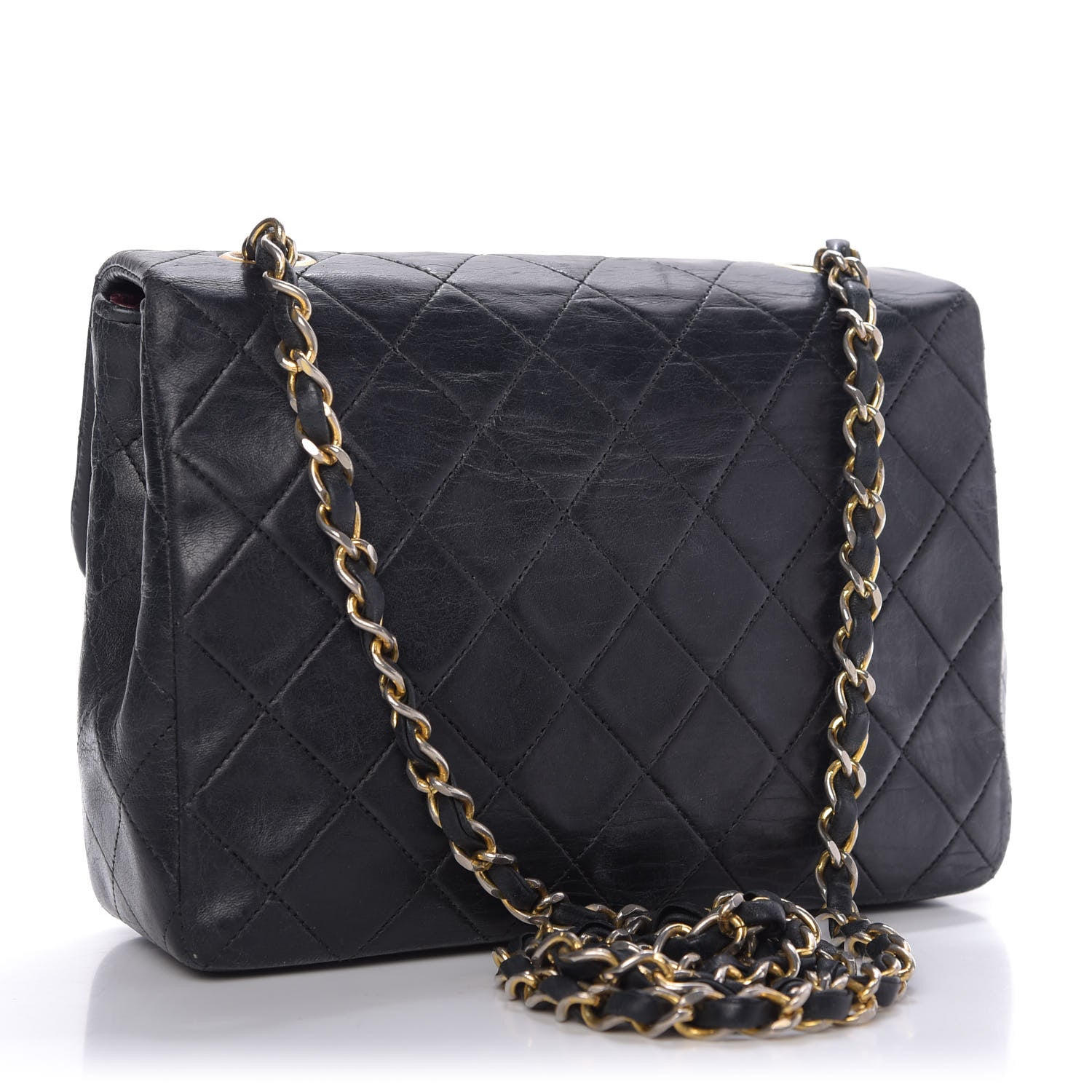 Chanel Lambskin Quilted Small Single Flap Black 3 of 9