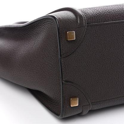 Celine Drummed Calfskin Micro Luggage Brown 7 of 8