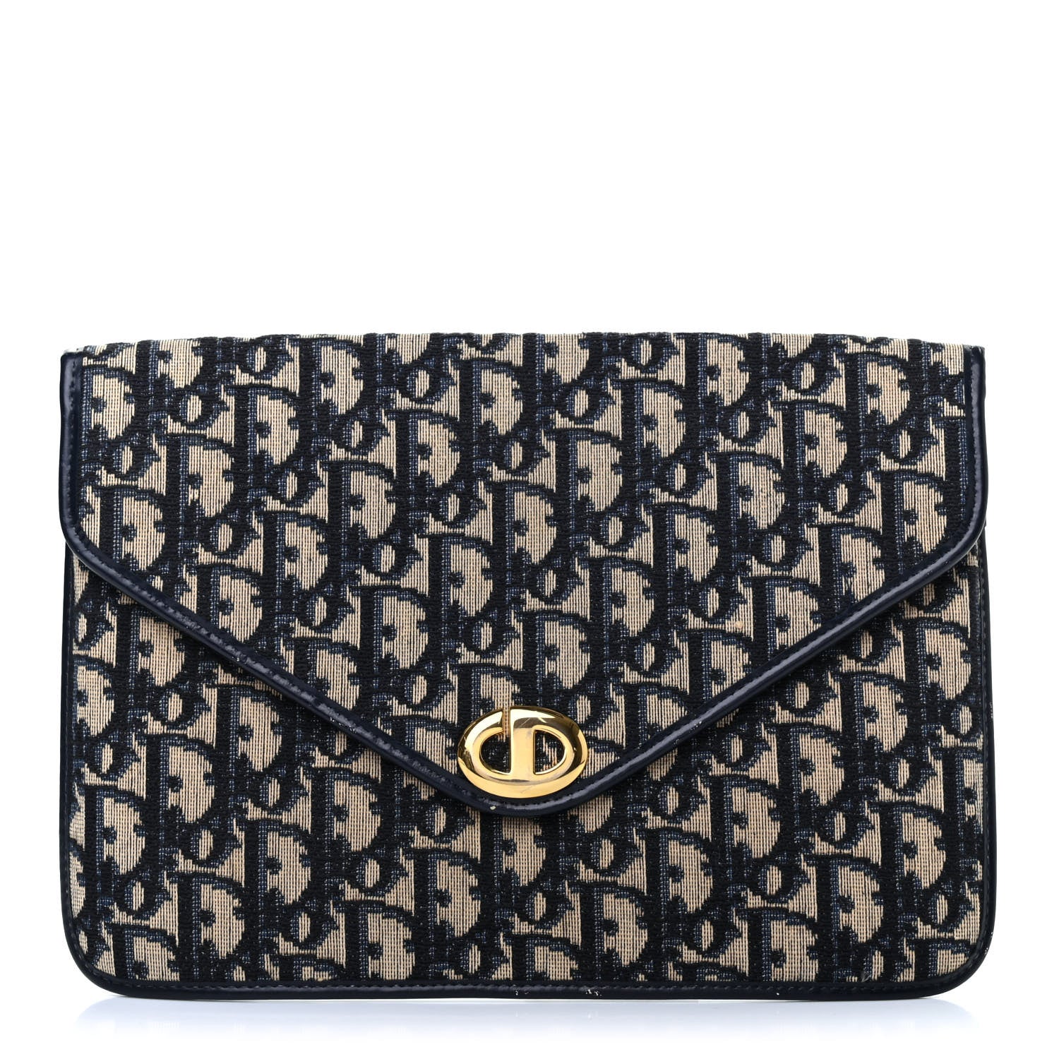 Christian Dior Monogram Envelope Flap Clutch Blue 1 of 7