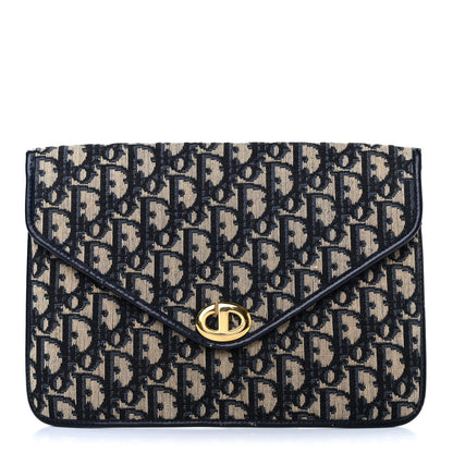 Christian Dior Monogram Envelope Flap Clutch Blue 1 of 7