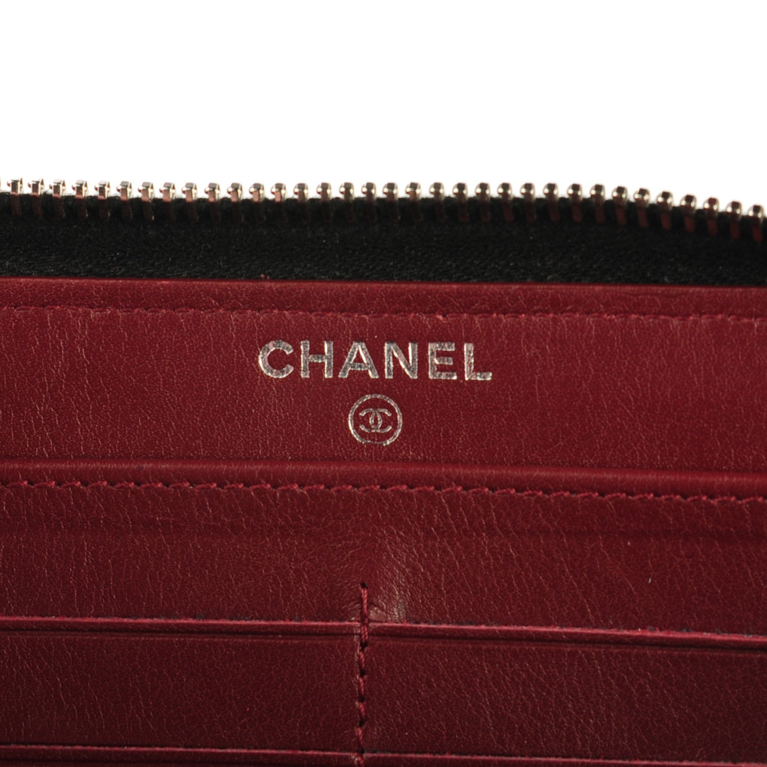 Chanel Caviar Quilted Large Gusset Zip Around Wallet Black 6 of 9