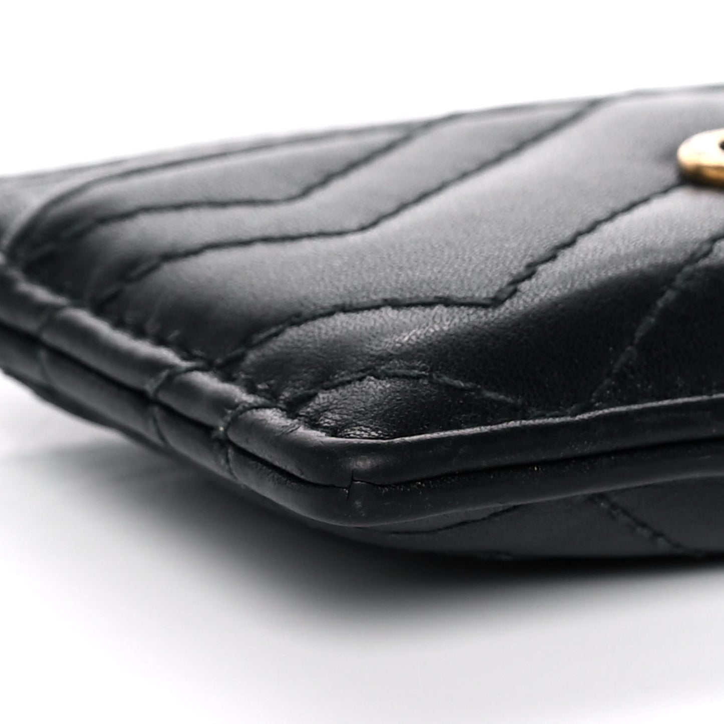 Calfskin Matelasse GG Marmont Card Holder Black