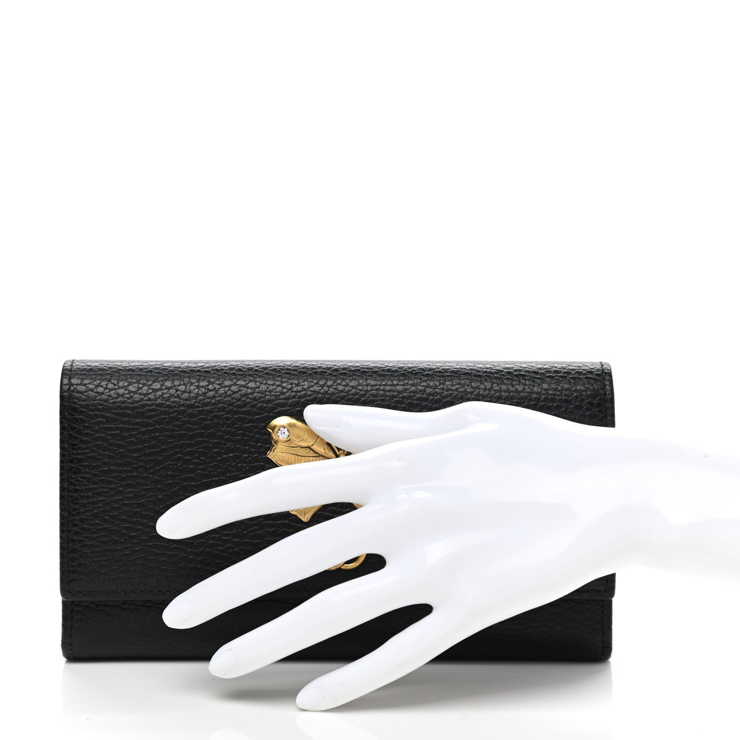 Gucci Calfskin Garden Continental Wallet Black 3 of 9