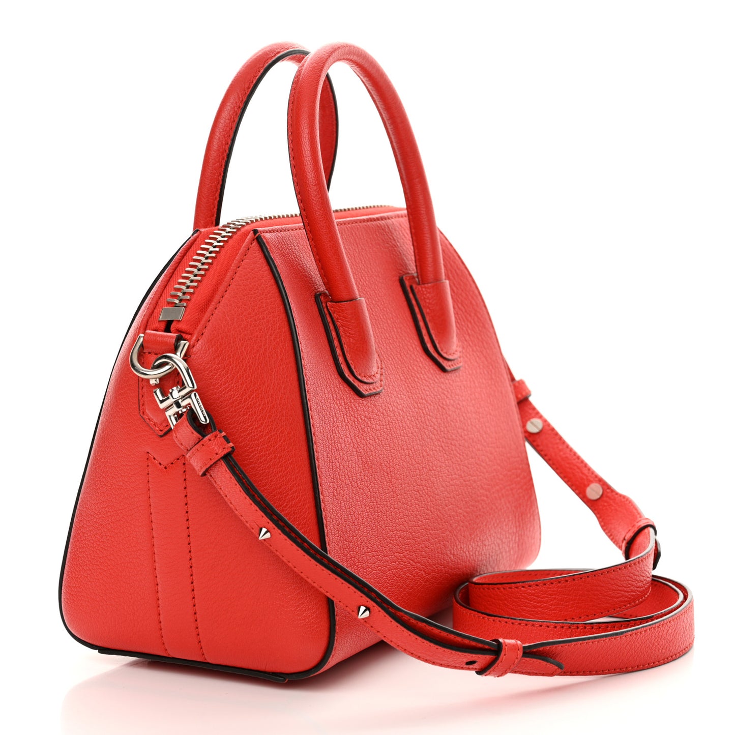 Sugar Goatskin Mini Antigona Pop Red