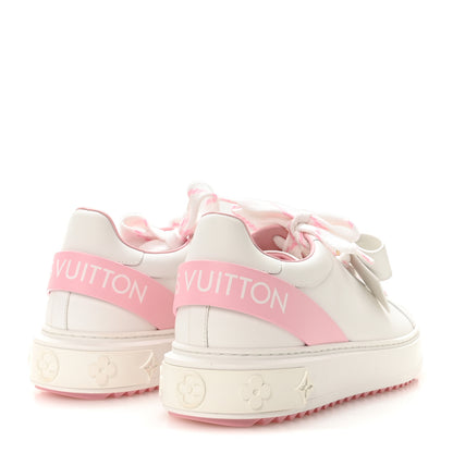 Louis Vuitton Calfskin Time Out Bow Sneakers 41 White Pink 5 of 8