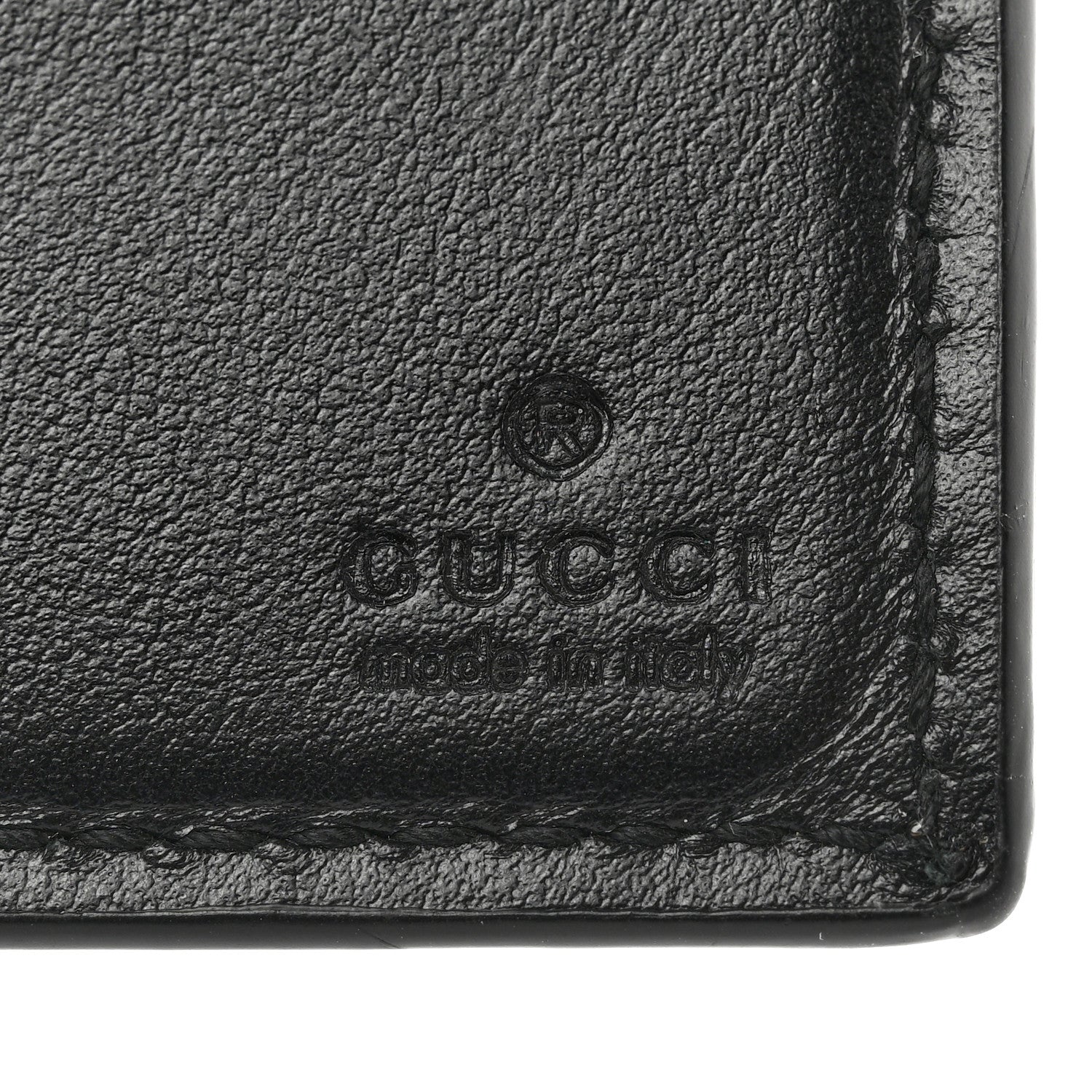 Gucci Calfskin GG Tennis Embossed Bi-Fold Wallet Black 6 of 9